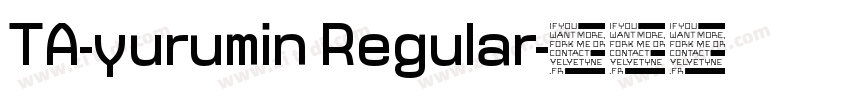 TA-yurumin Regular字体转换